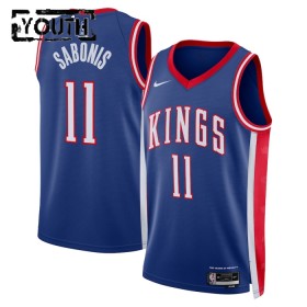 Dječji NBA Dres Sacramento Kings Domantas Sabonis Nike 2024-25 City Edition Plava Swingman